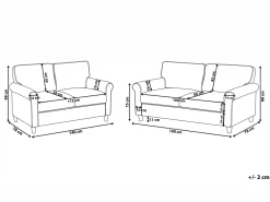 Set da salotto 5 posti RONNEBY Tessuto Marrone chiaro