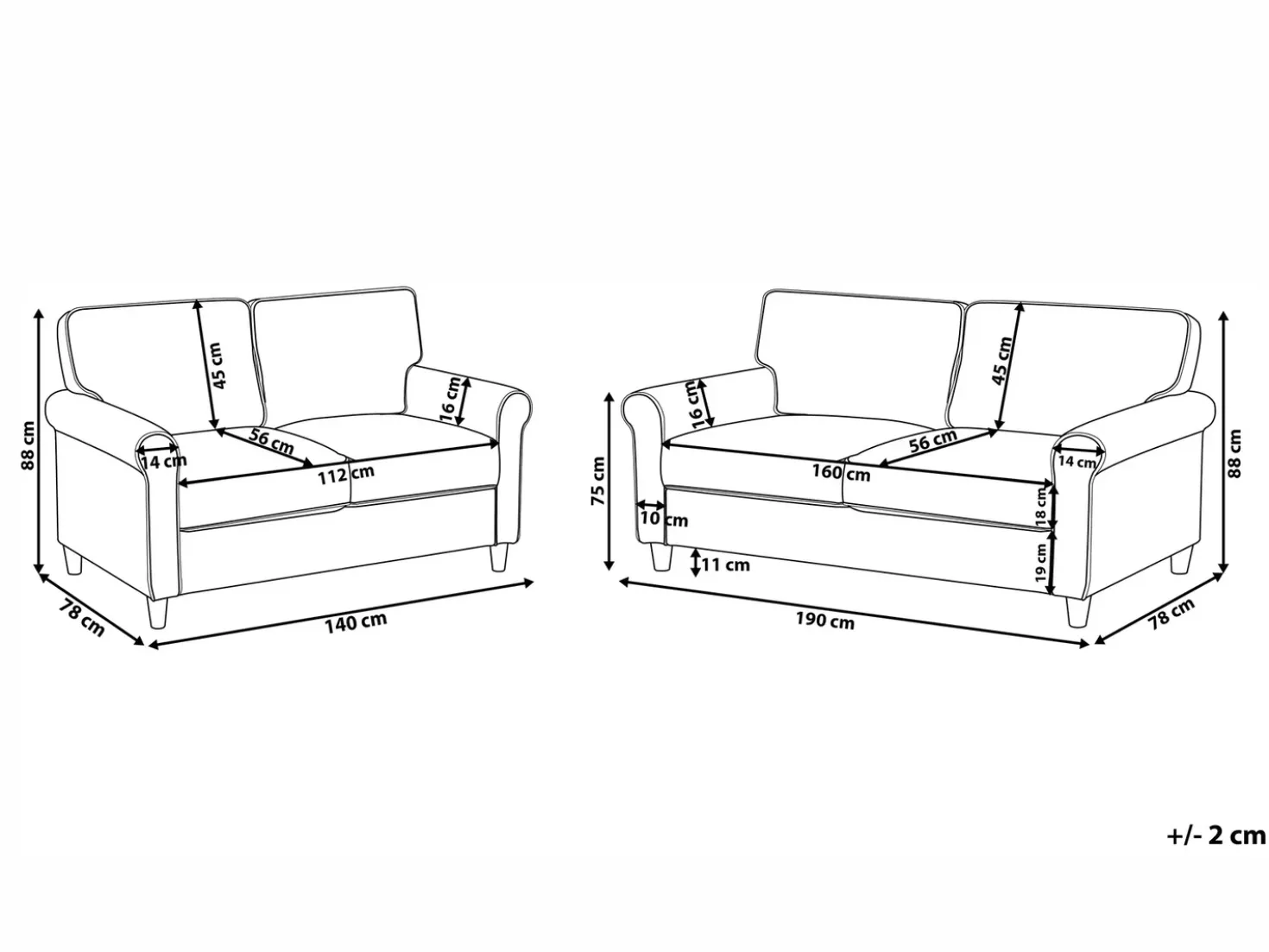 Set da salotto 5 posti RONNEBY Tessuto Marrone chiaro