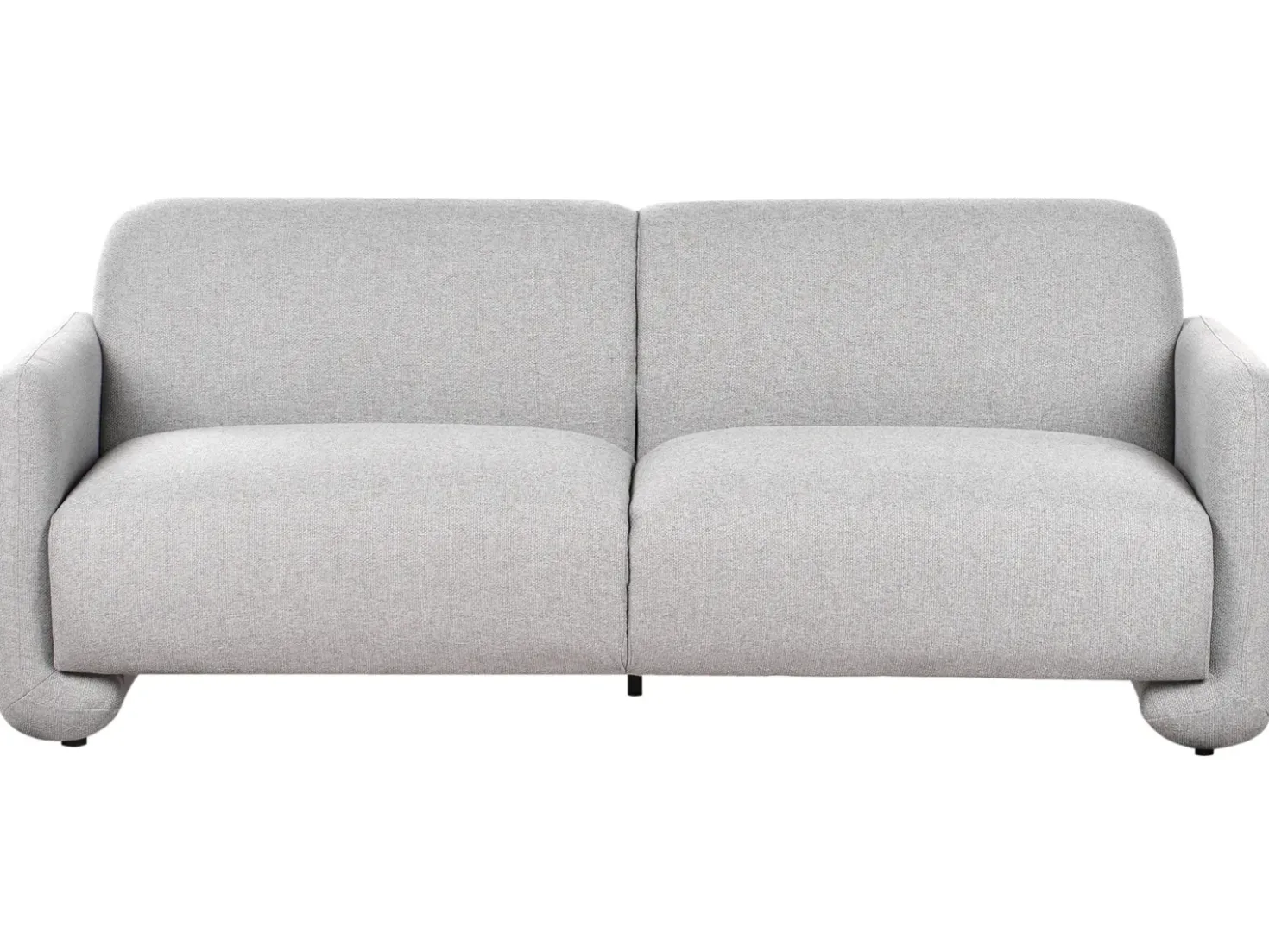 Set da salotto 4 posti SALAND Tessuto Grigio