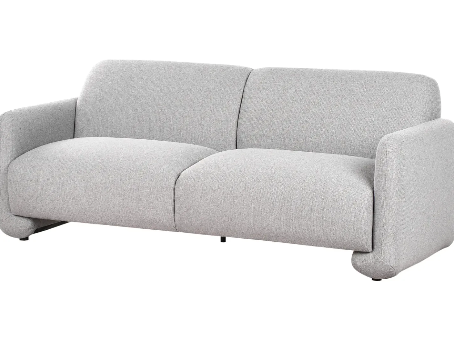 Set da salotto 4 posti SALAND Tessuto Grigio