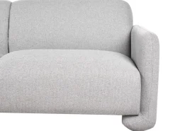 Set da salotto 4 posti SALAND Tessuto Grigio
