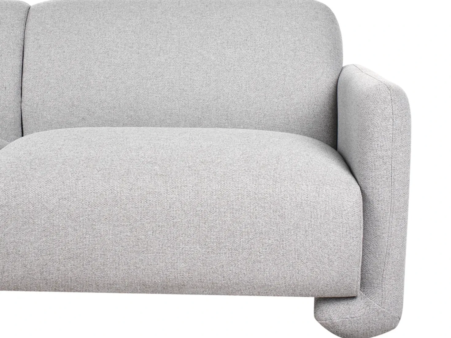 Set da salotto 4 posti SALAND Tessuto Grigio