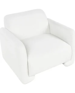 Set da salotto 4 posti SALAND Tessuto Bianco