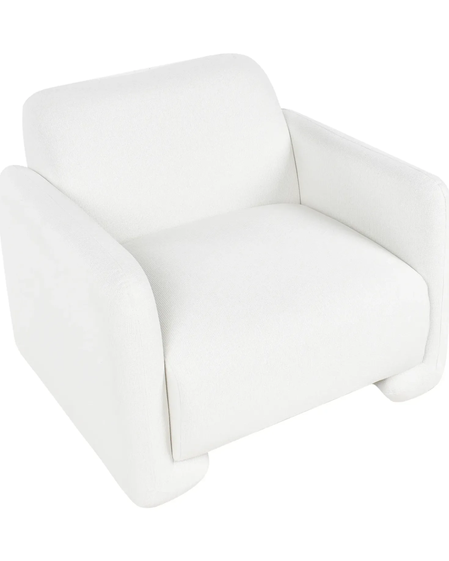 Set da salotto 4 posti SALAND Tessuto Bianco