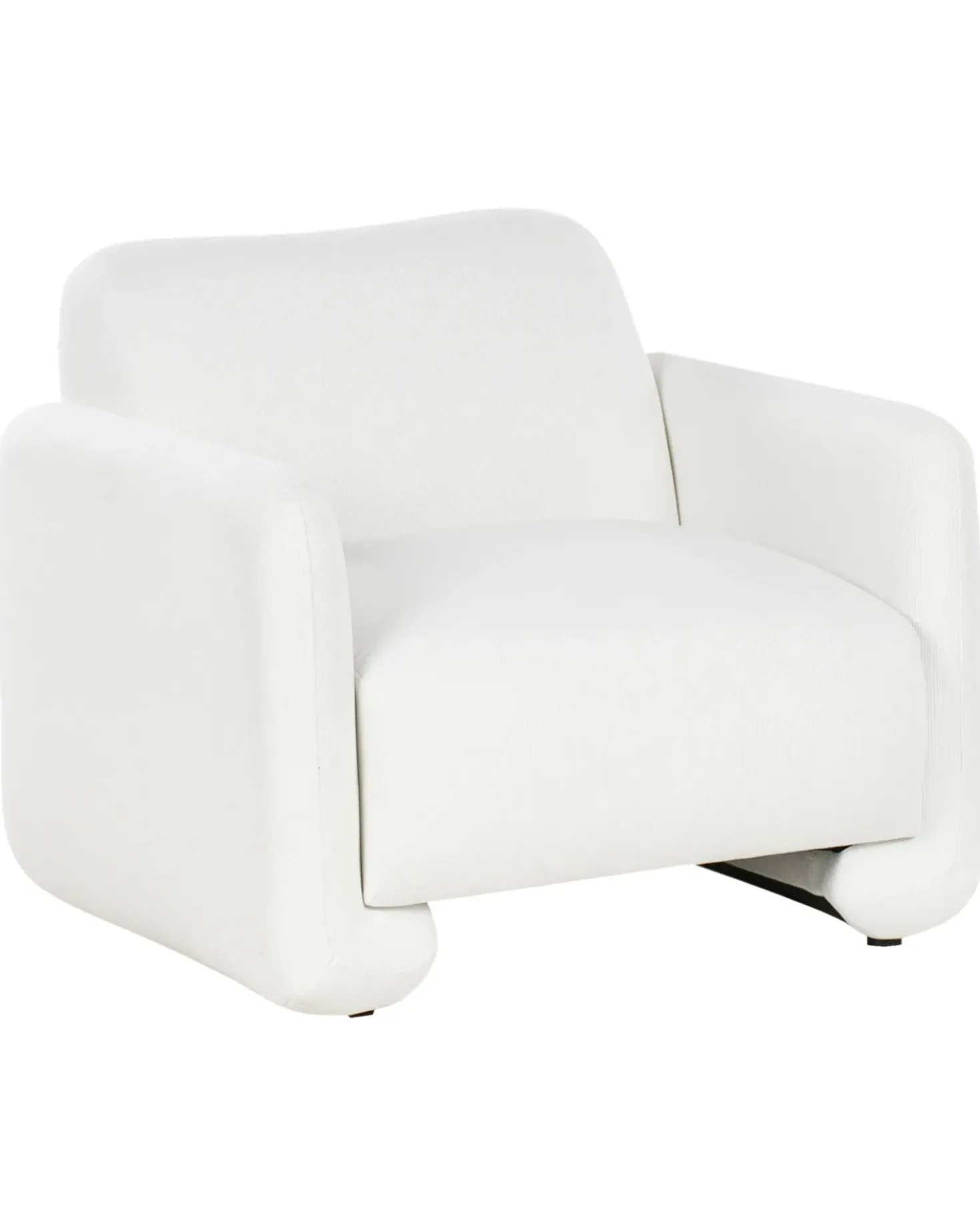 Set da salotto 4 posti SALAND Tessuto Bianco