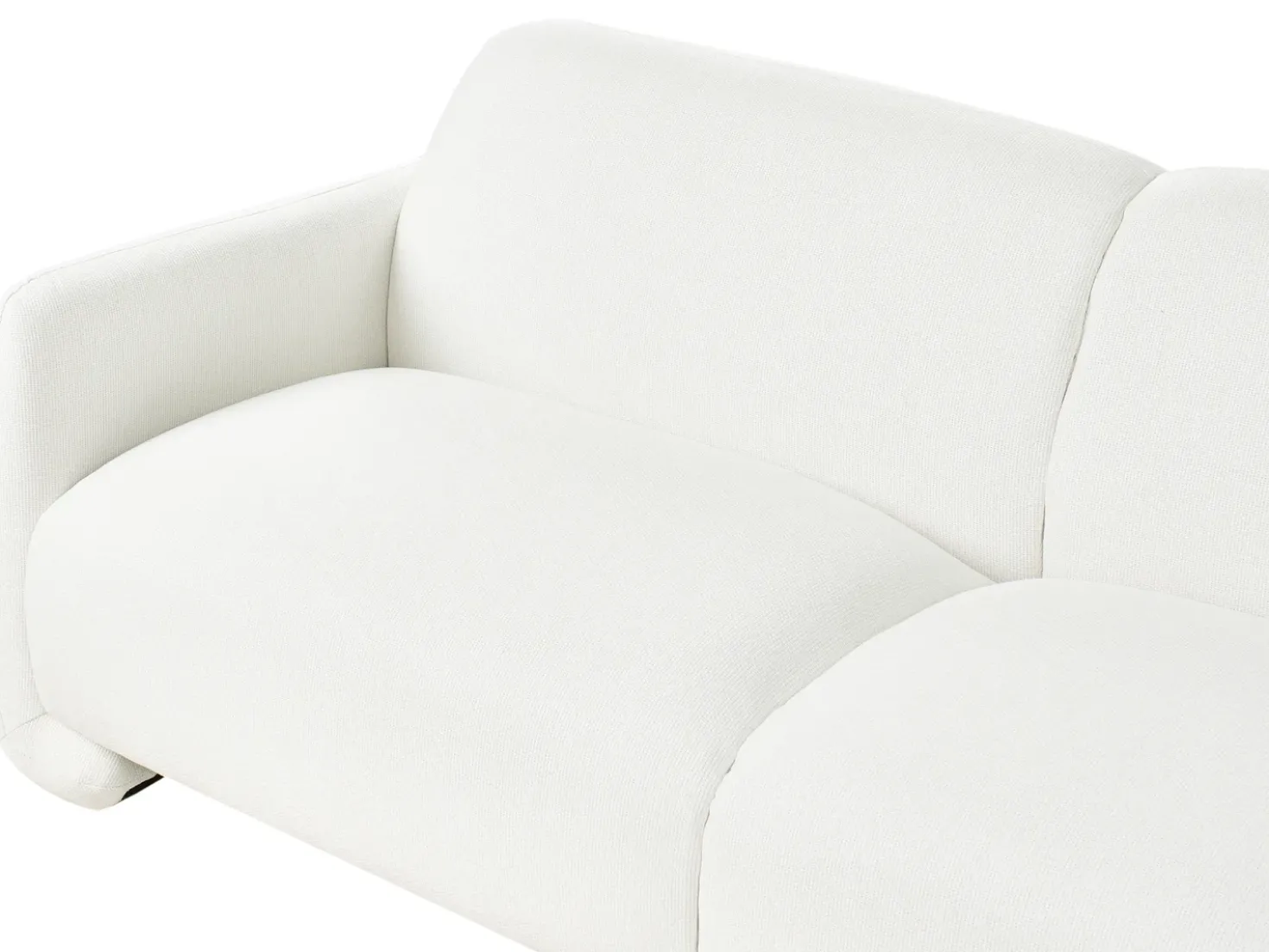 Set da salotto 4 posti SALAND Tessuto Bianco