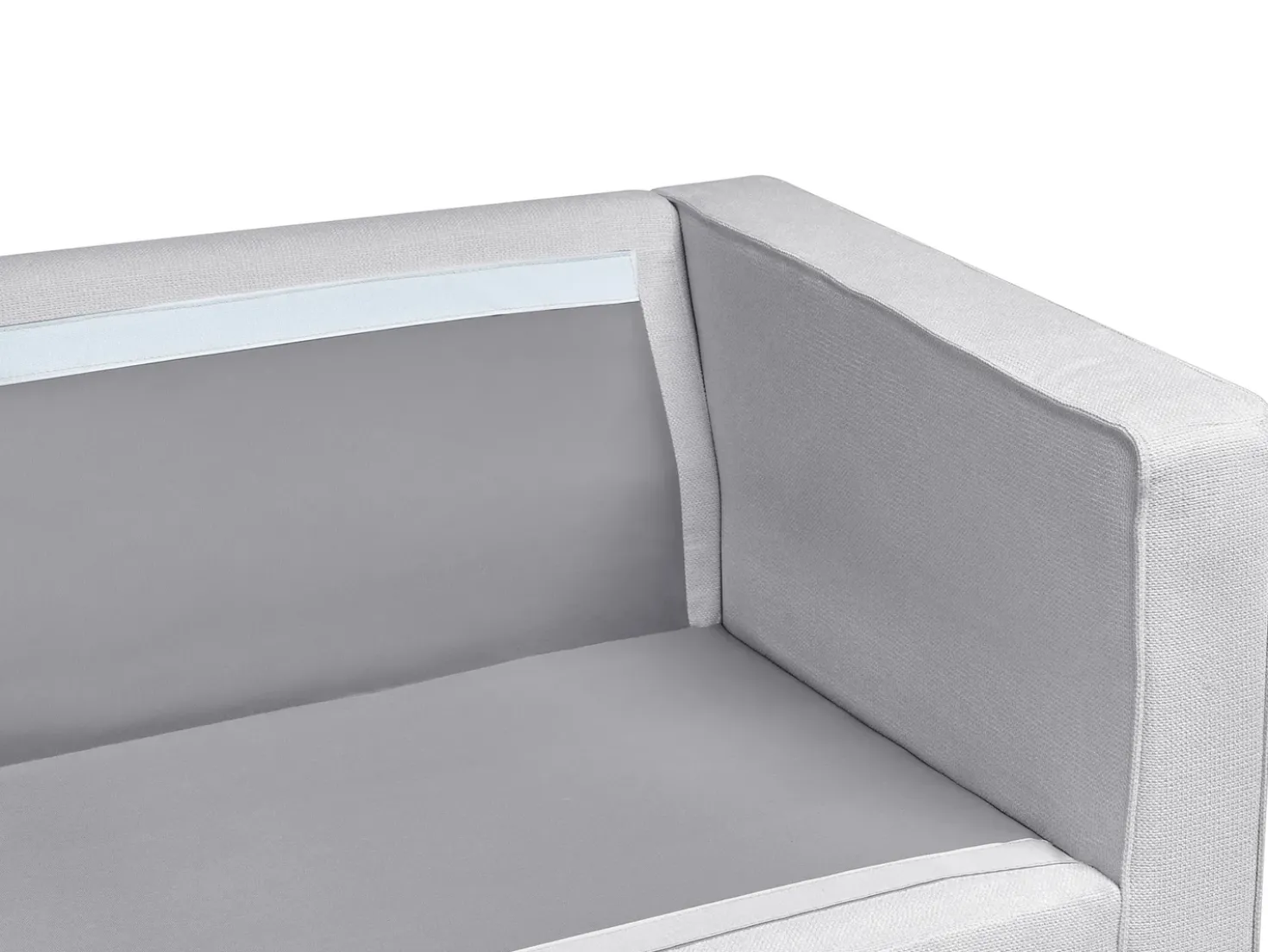 Set da salotto 4 posti SAVALEN Tessuto Grigio chiaro