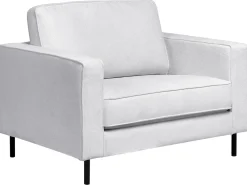 Set da salotto 4 posti SAVALEN Tessuto Grigio chiaro