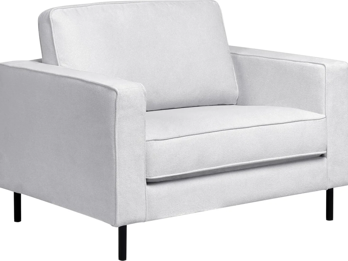 Set da salotto 4 posti SAVALEN Tessuto Grigio chiaro