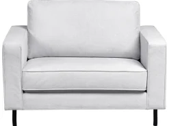 Set da salotto 4 posti SAVALEN Tessuto Grigio chiaro