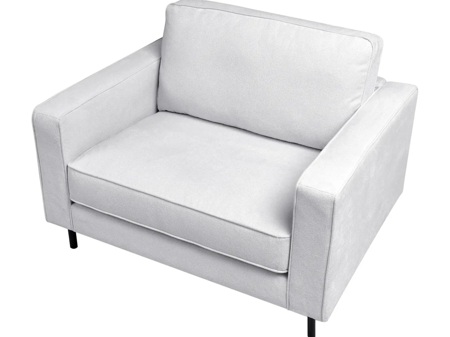 Set da salotto 4 posti SAVALEN Tessuto Grigio chiaro