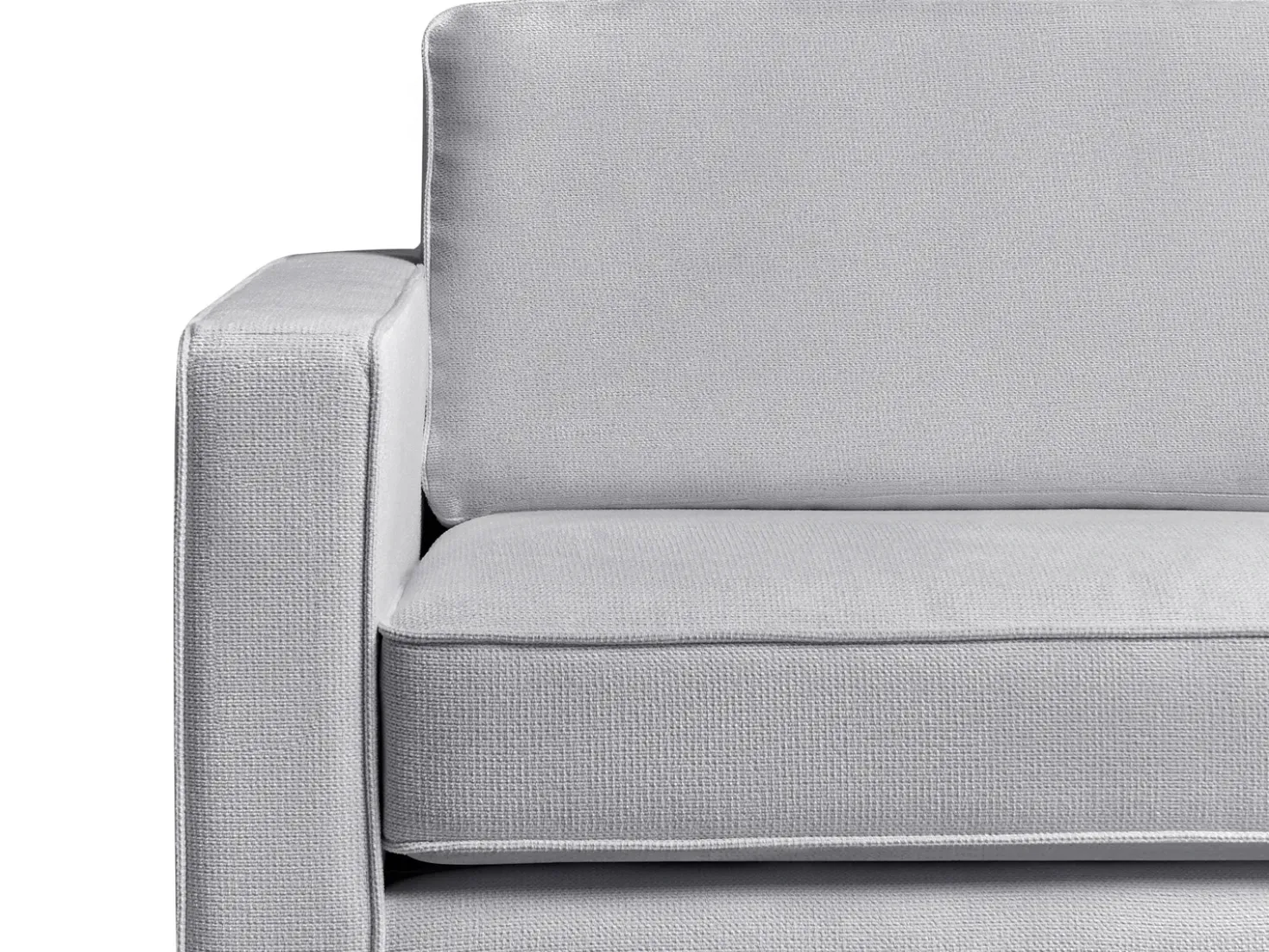 Set da salotto 4 posti SAVALEN Tessuto Grigio chiaro