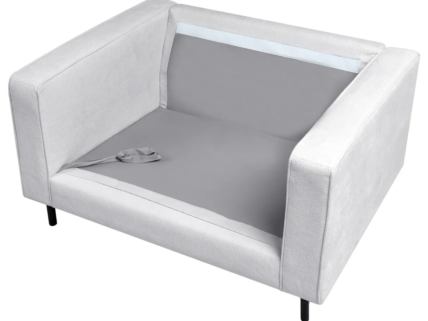 Set da salotto 4 posti SAVALEN Tessuto Grigio chiaro