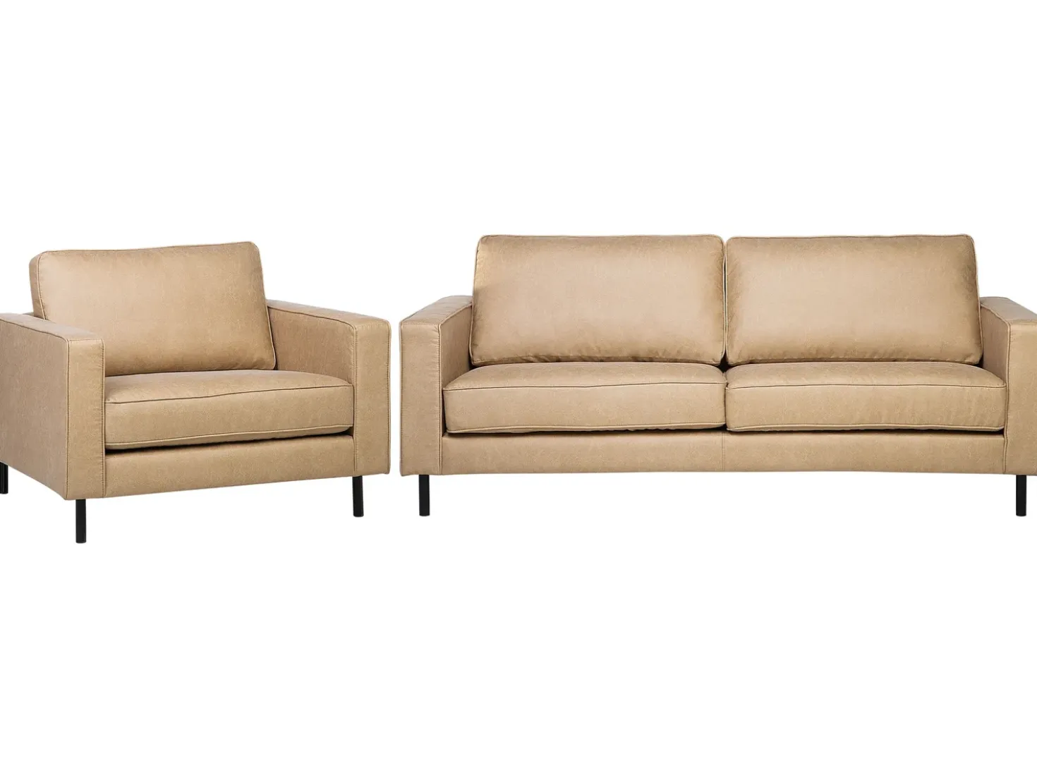 Set da salotto 4 posti SAVALEN Pelle sintetica Beige