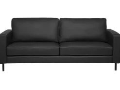 Set da salotto 4 posti SAVALEN Pelle naturale Nero