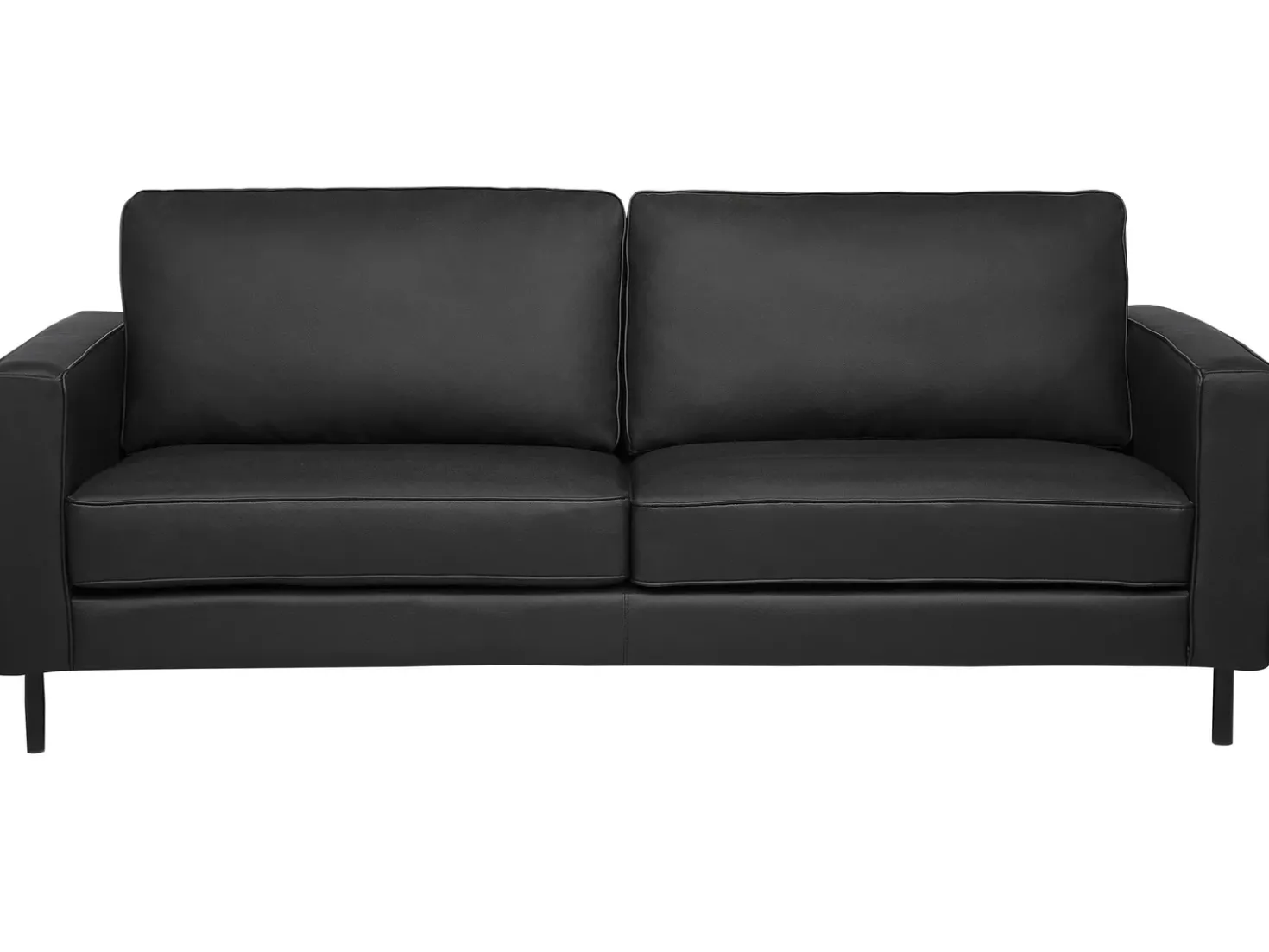 Set da salotto 4 posti SAVALEN Pelle naturale Nero