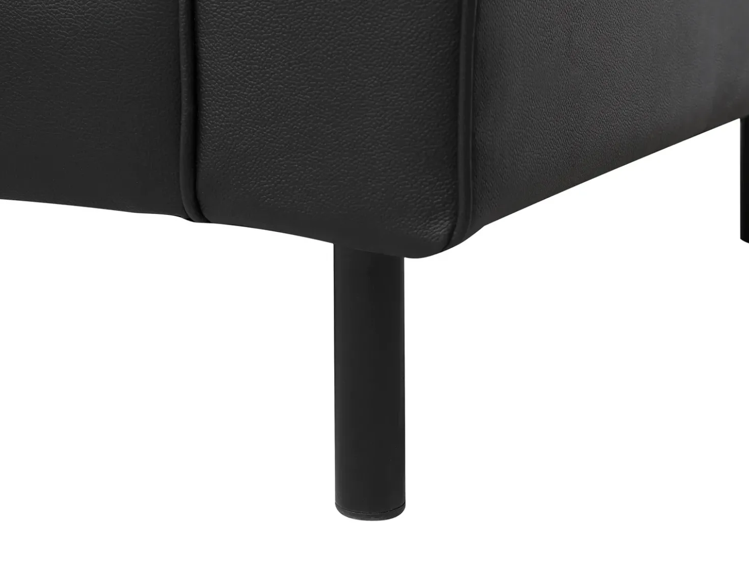 Set da salotto 4 posti SAVALEN Pelle naturale Nero