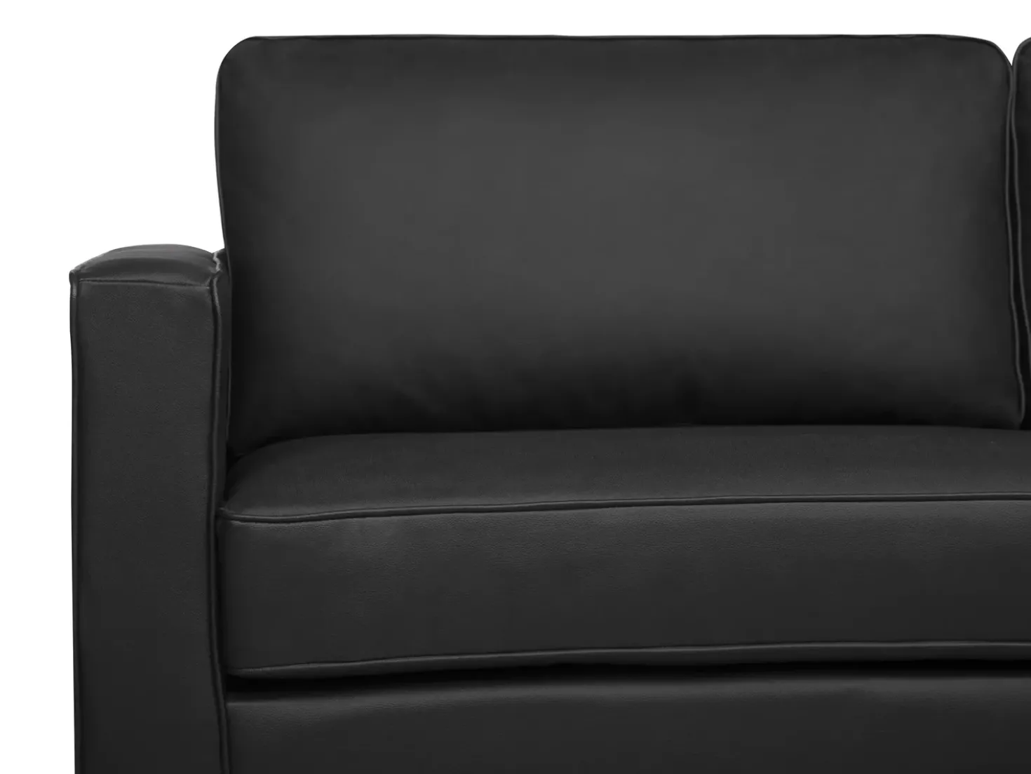 Set da salotto 4 posti SAVALEN Pelle naturale Nero