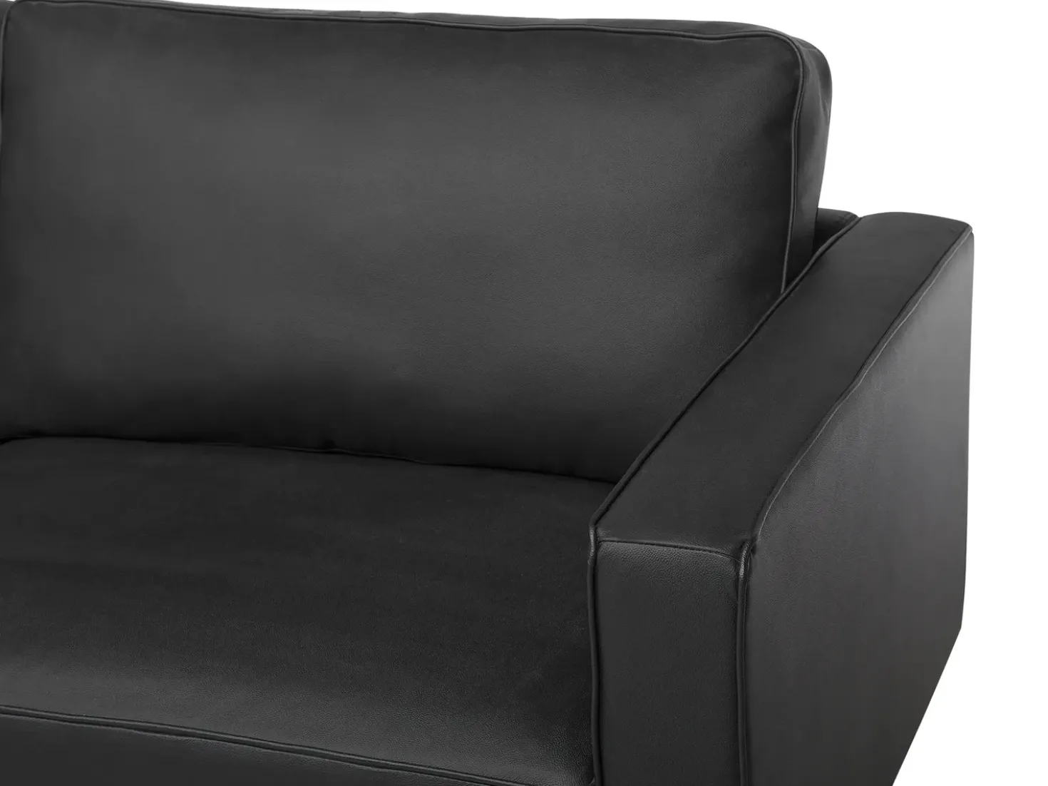 Set da salotto 4 posti SAVALEN Pelle naturale Nero