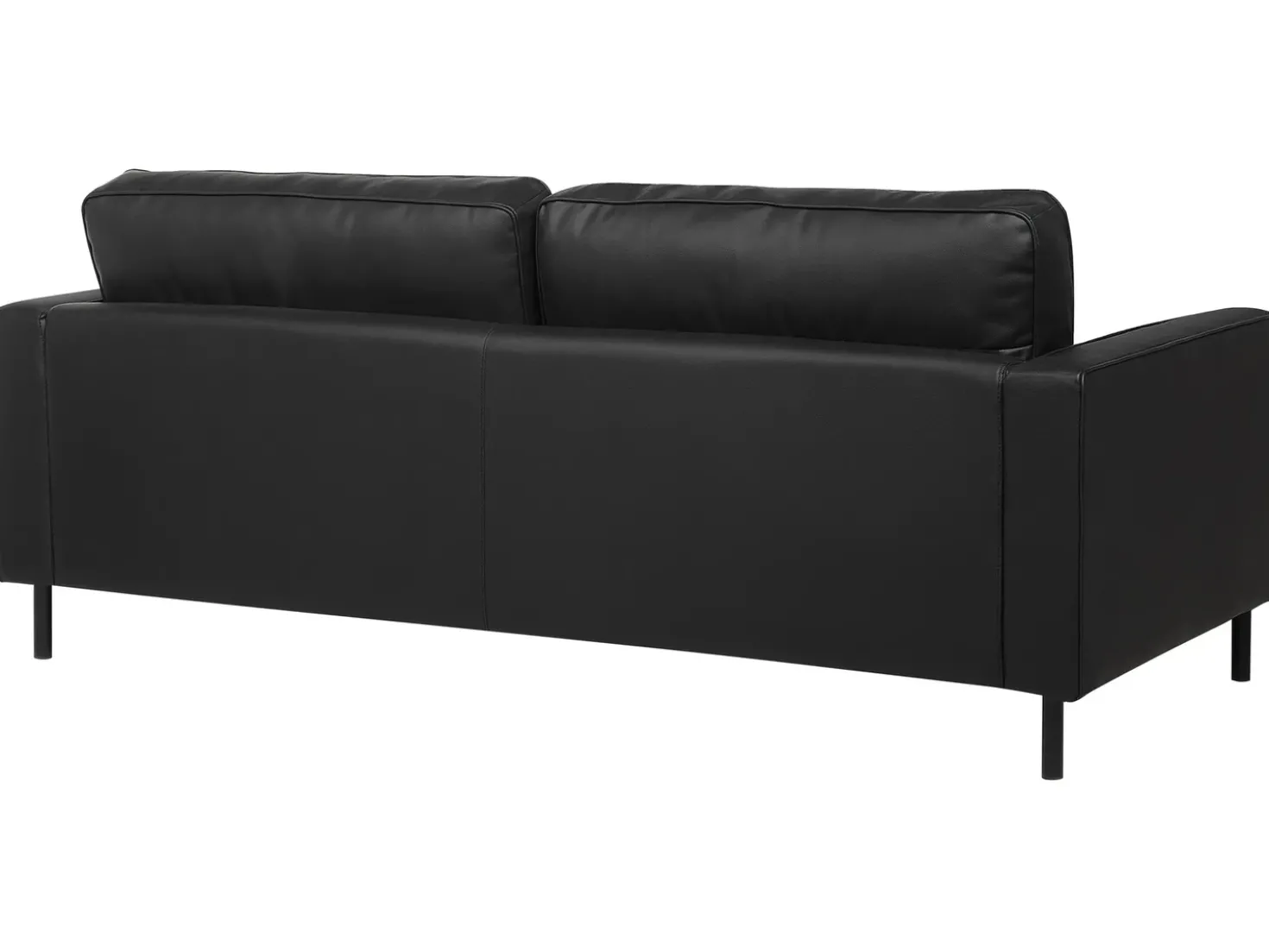 Set da salotto 4 posti SAVALEN Pelle naturale Nero