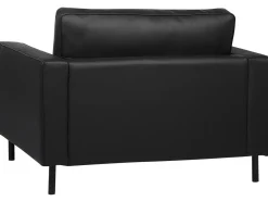 Set da salotto 4 posti SAVALEN Pelle naturale Nero