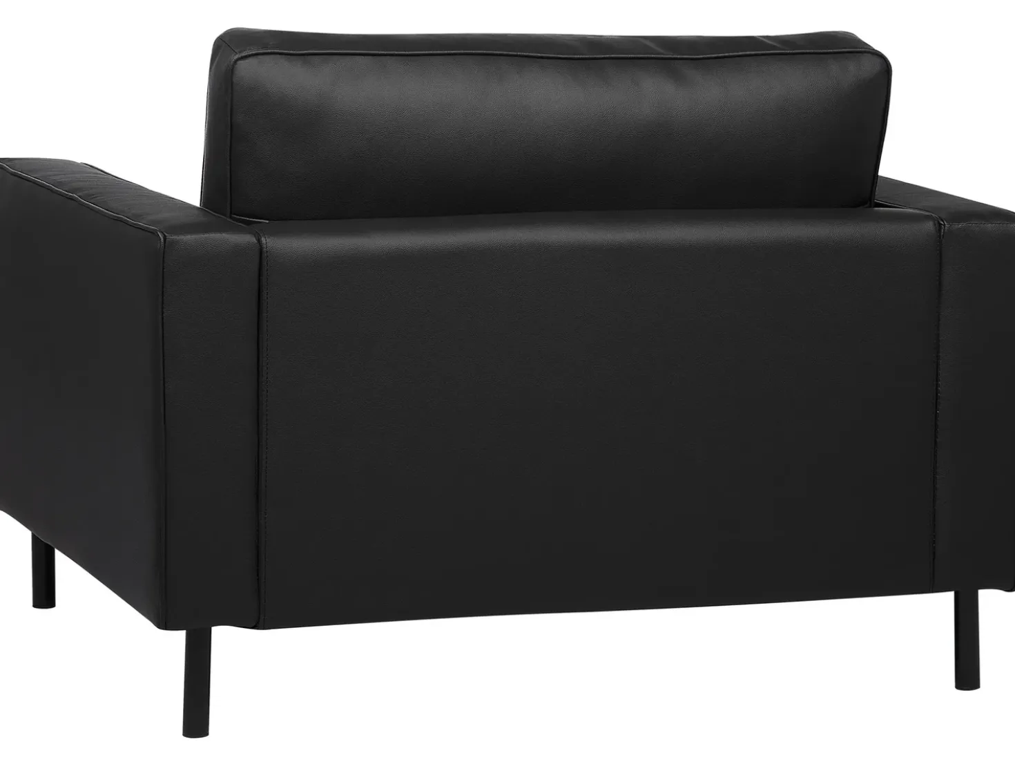Set da salotto 4 posti SAVALEN Pelle naturale Nero