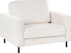 Set da salotto 4 posti SAVALEN Bouclé Bianco