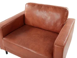 Set da salotto 4 posti SAVALEN Pelle sintetica Marrone dorato