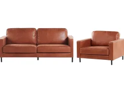 Set da salotto 4 posti SAVALEN Pelle sintetica Marrone dorato