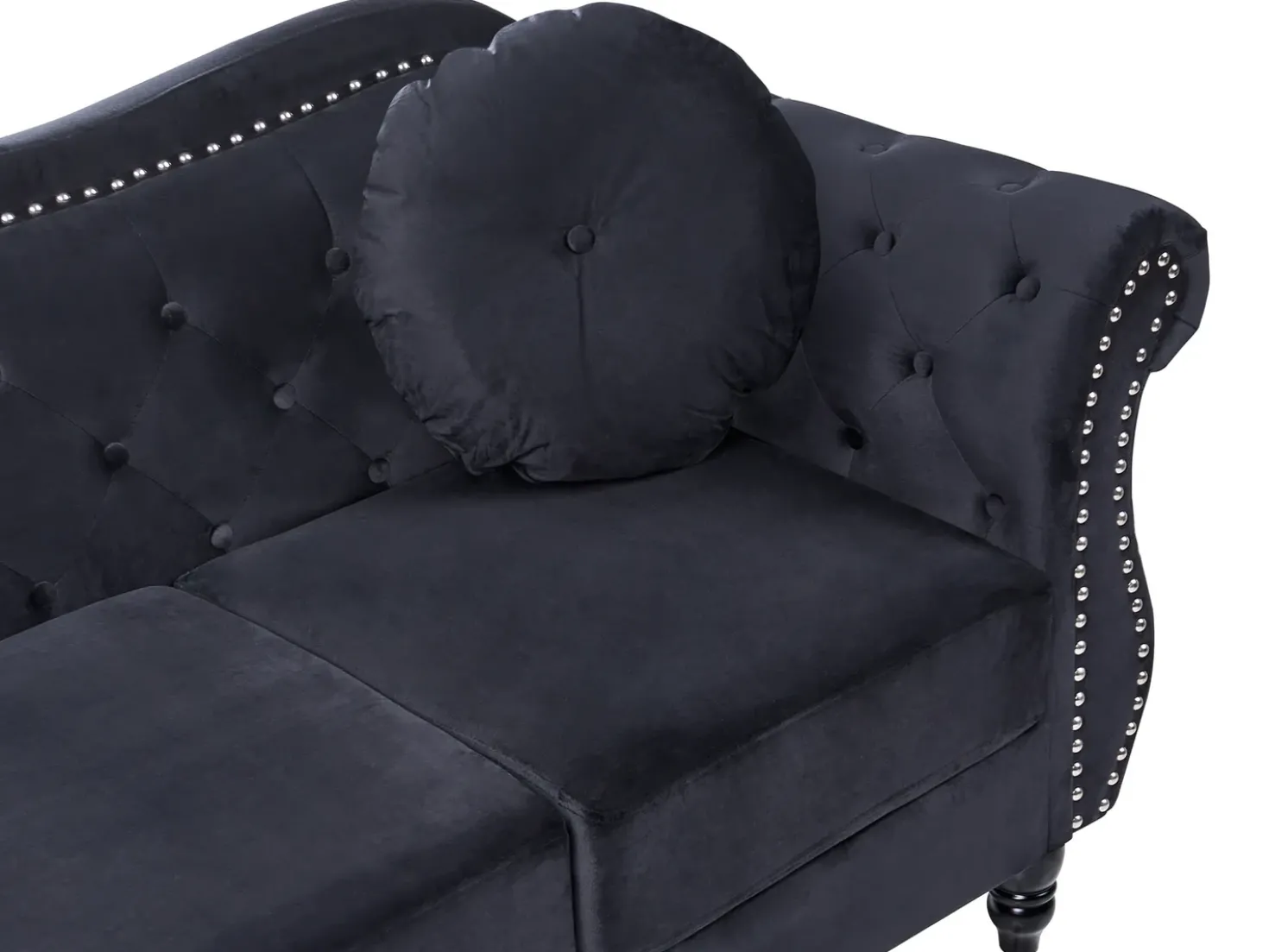 Set da salotto 5 posti SKIEN Velluto Nero