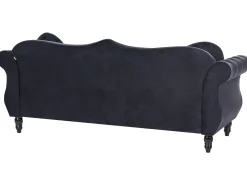 Set da salotto 5 posti SKIEN Velluto Nero