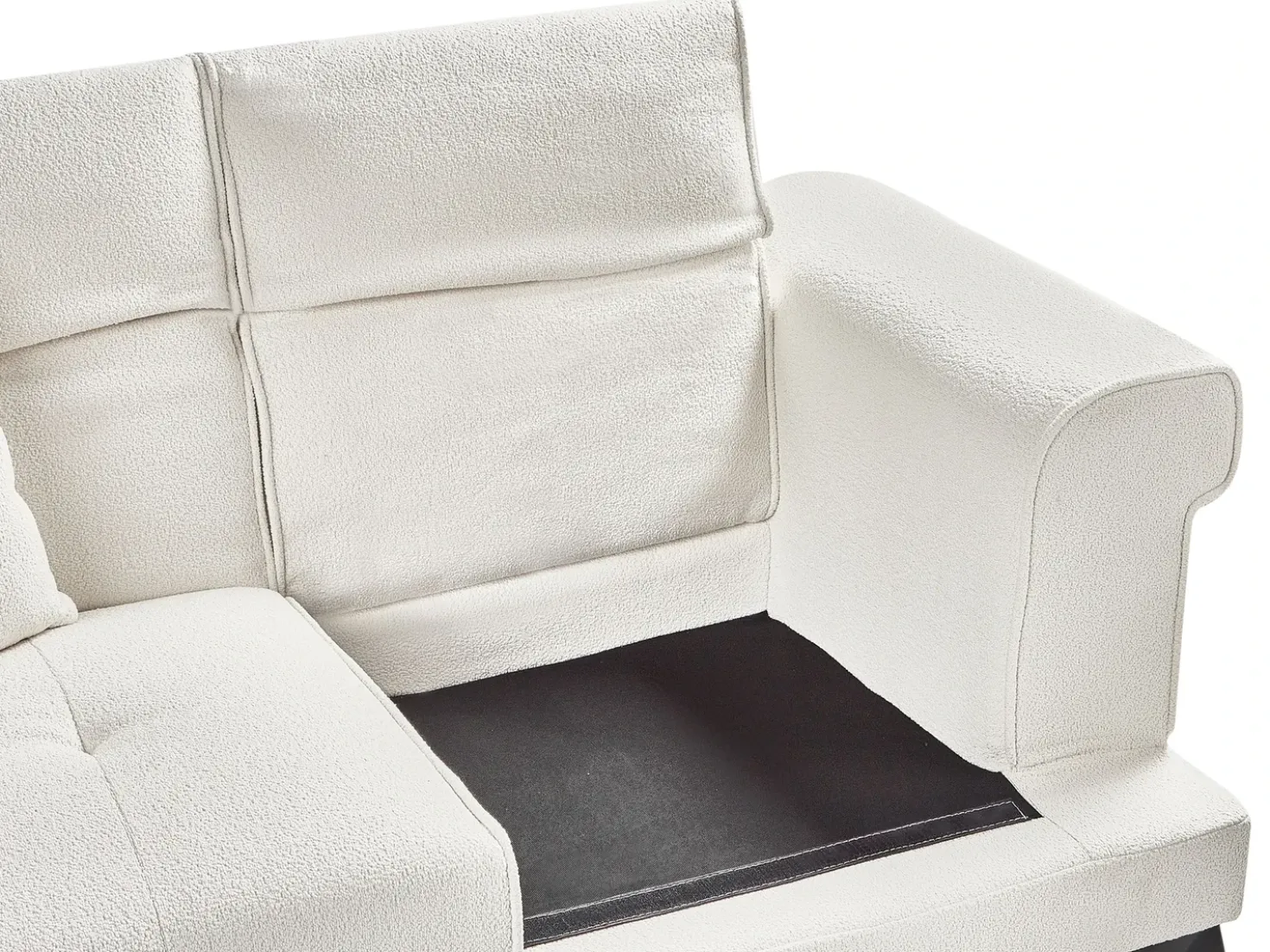 Set da salotto 5 posti SKIVE Bouclé Bianco