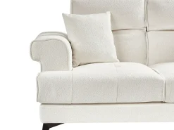 Set da salotto 5 posti SKIVE Bouclé Bianco