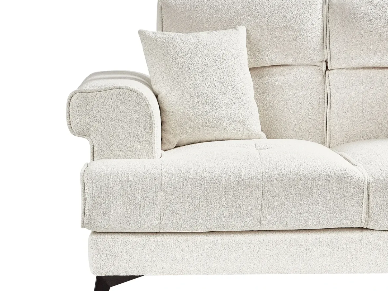 Set da salotto 5 posti SKIVE Bouclé Bianco