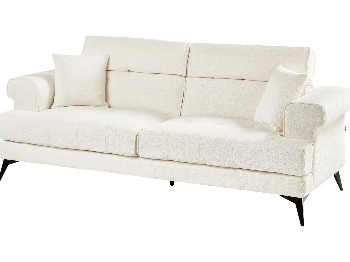 Set da salotto 5 posti SKIVE Bouclé Bianco