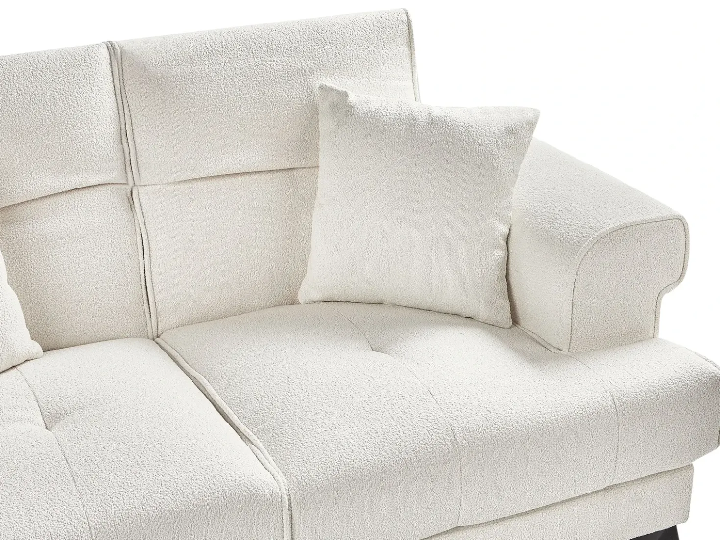 Set da salotto 5 posti SKIVE Bouclé Bianco