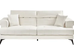 Set da salotto 5 posti SKIVE Bouclé Bianco