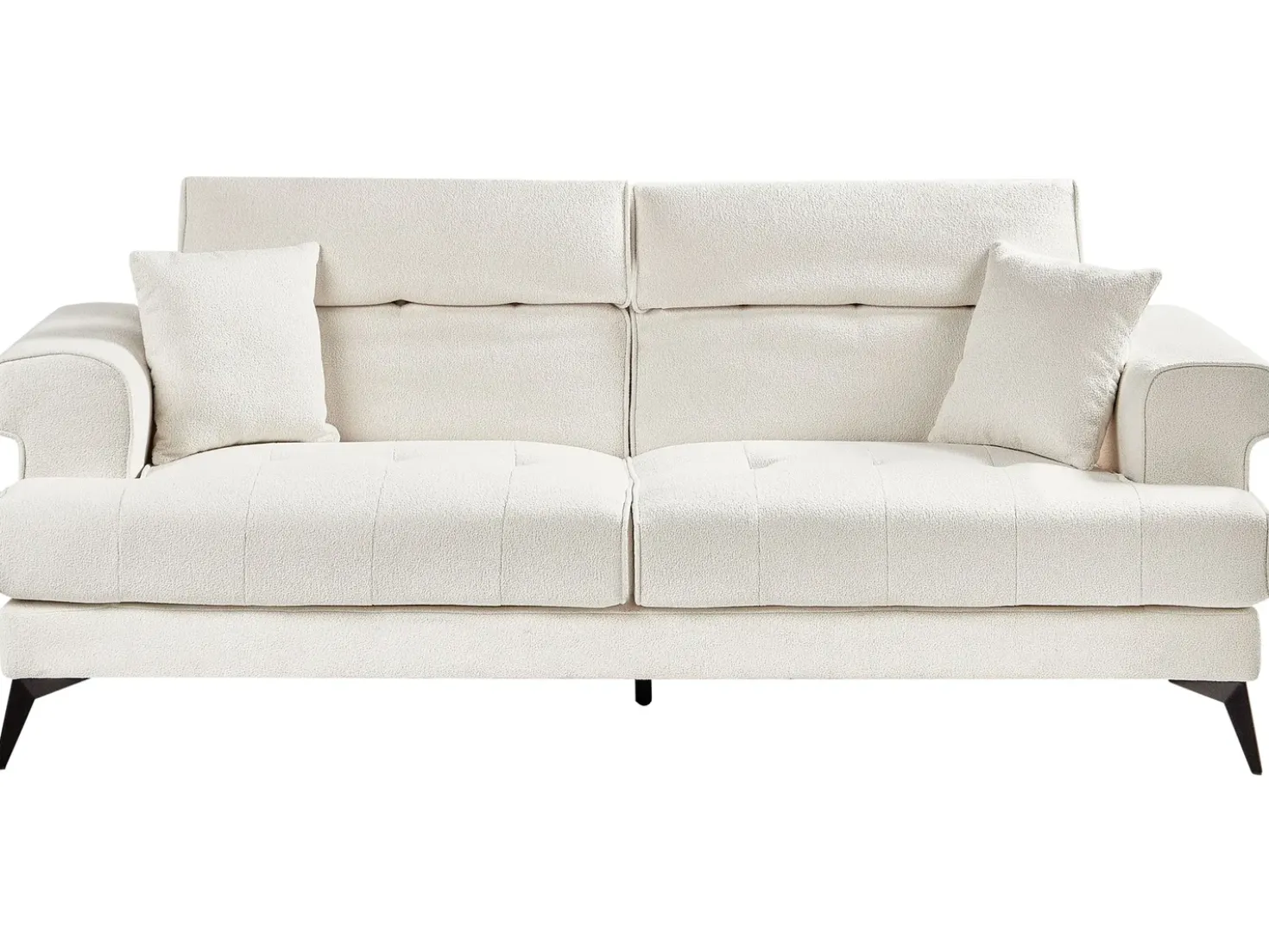 Set da salotto 5 posti SKIVE Bouclé Bianco