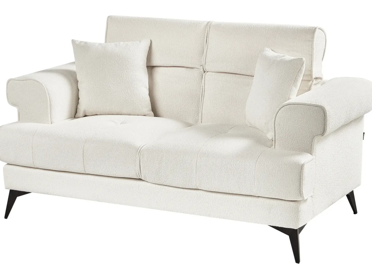 Set da salotto 5 posti SKIVE Bouclé Bianco