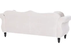 Set da salotto 5 posti SKIEN Velluto Beige chiaro