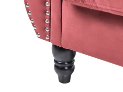 Set da salotto 5 posti SKIEN Velluto Rosso scuro