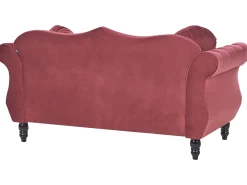 Set da salotto 5 posti SKIEN Velluto Rosso scuro
