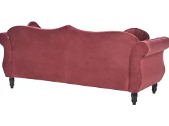 Set da salotto 5 posti SKIEN Velluto Rosso scuro