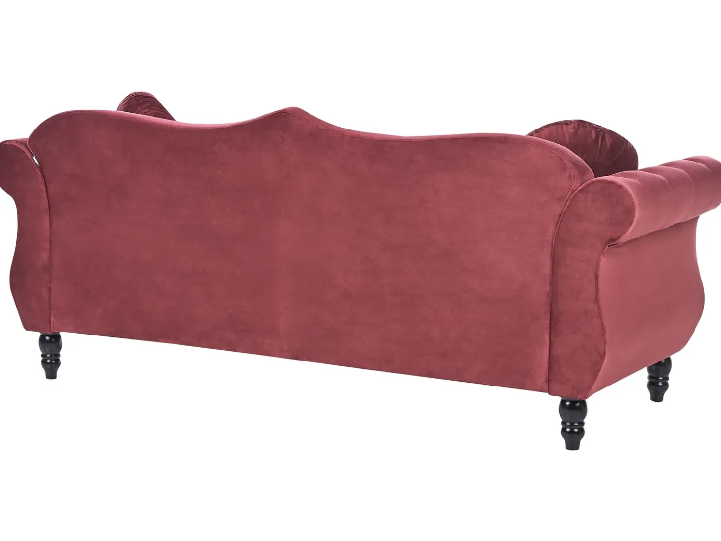 Set da salotto 5 posti SKIEN Velluto Rosso scuro