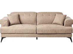 Set da salotto 5 posti SKIVE Tessuto Marrone chiaro