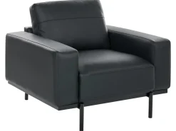 Set da salotto 6 posti SOVIK Pelle sintetica Nero