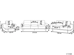 Set da salotto 6 posti SOVIK Pelle sintetica Marrone