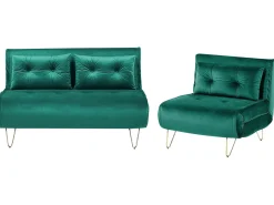 Set da salotto 3 posti VESTFOLD Velluto Verde scuro