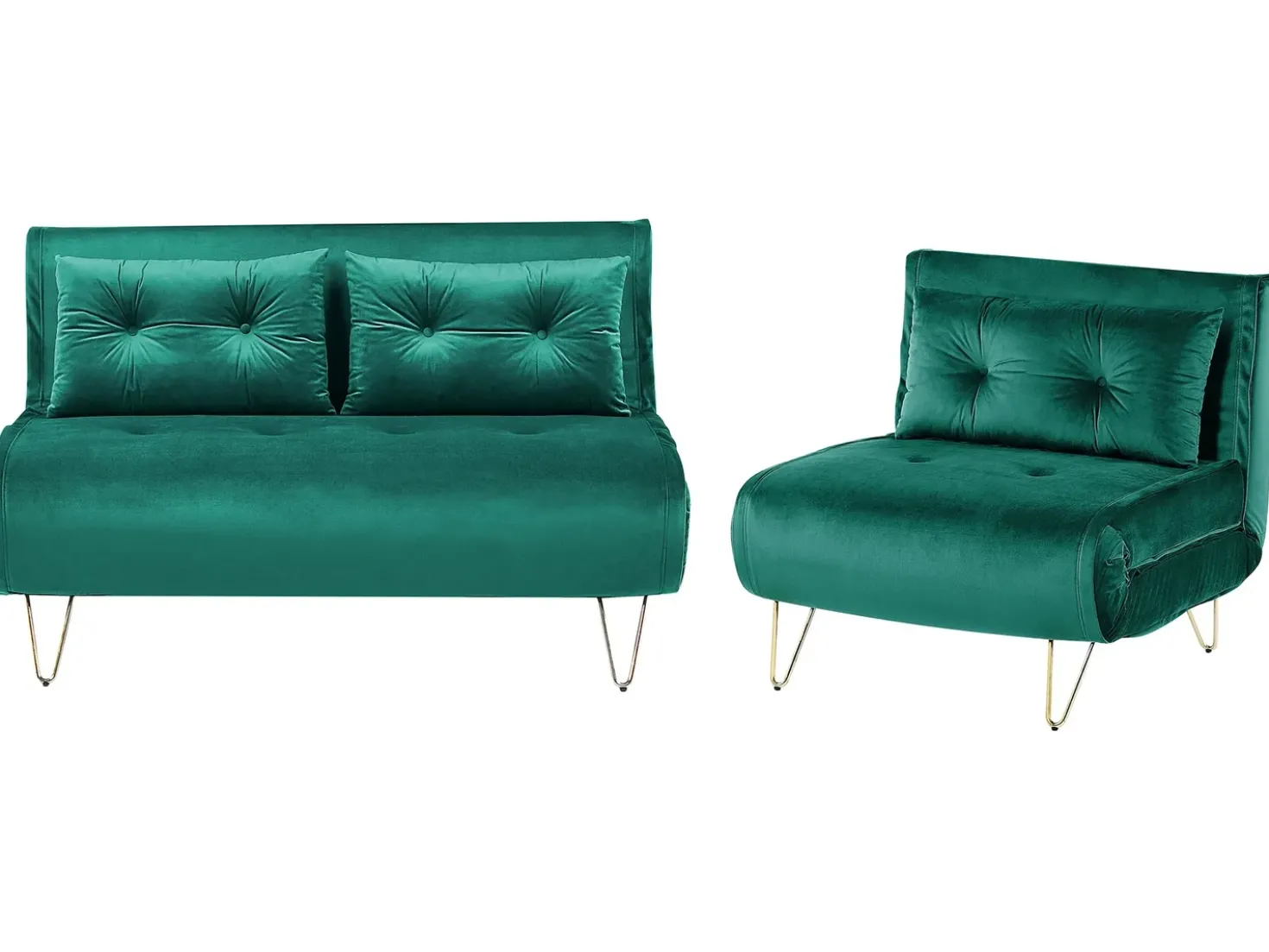 Set da salotto 3 posti VESTFOLD Velluto Verde scuro