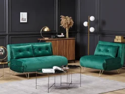 Set da salotto 3 posti VESTFOLD Velluto Verde scuro
